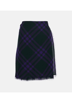 Burberry Checked silk miniskirt
