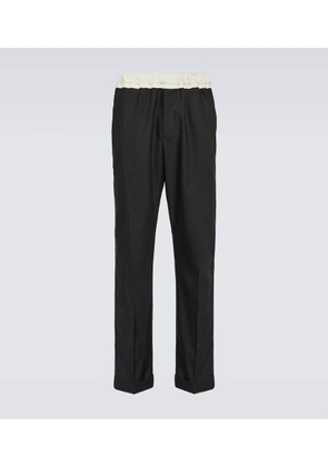 Wales Bonner Silk-trimmed wool pants