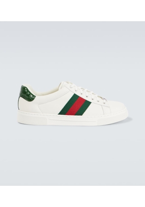 Gucci Ace Web Stripe leather sneakers