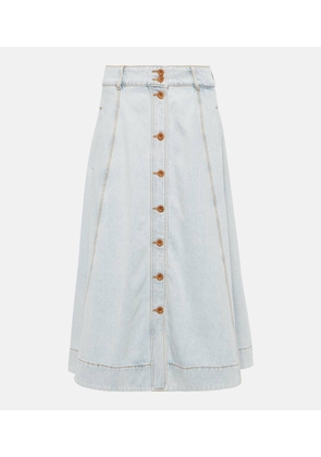 【Zimmermann】Ascension denim miniskirt ZIMMERMANN Ascension Denim Miniskirt | Blue | FARFETCH ID