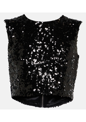 Dolce&Gabbana Sequined crop top