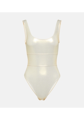 Melissa Odabash Perugia metallic swimsuit