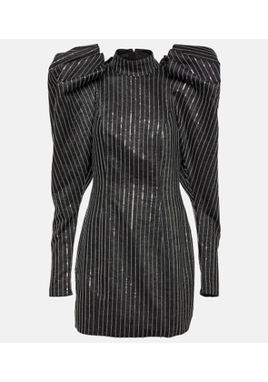 Rotate Sequined cotton twill minidress