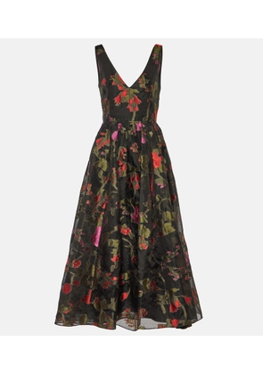 Erdem Floral organza midi dress