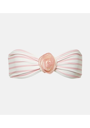 Same Rose floral-applique bandeau bikini top