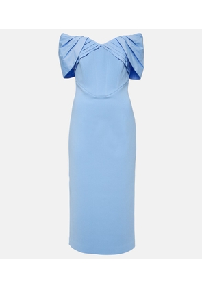 Rebecca Vallance Juliana crepe and taffeta midi dress