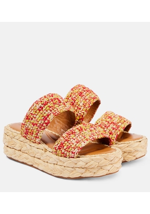 Clergerie Arlene 2 raffia platform sandals