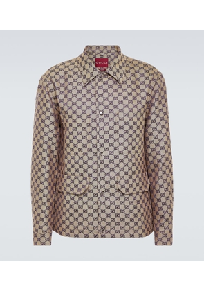 Gucci GG linen-blend canvas jacket