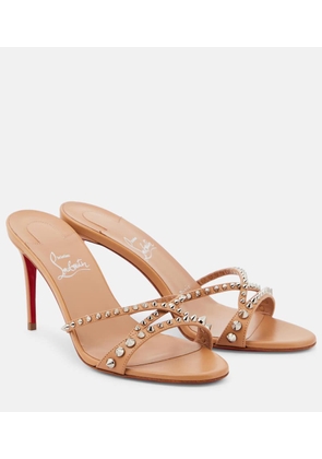 Christian Louboutin Tatoosh 85 spiked leather mules