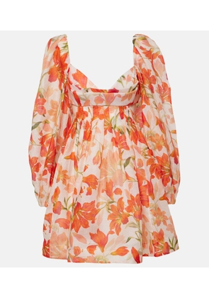 Zimmermann Tranquillity floral linen and silk minidress