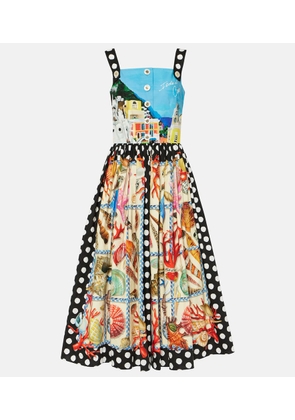 Dolce&Gabbana Capri printed cotton midi dress
