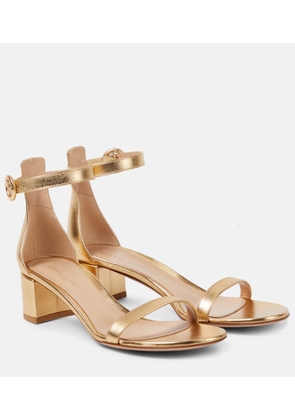 Gianvito Rossi Gaeta 45 metallic leather sandals