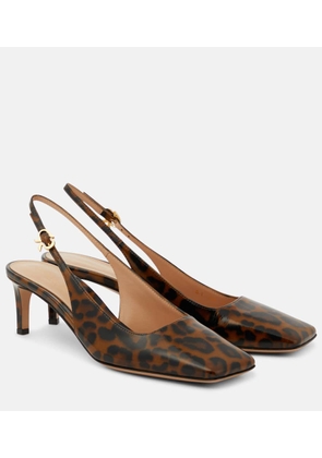 Gianvito Rossi 55 patent leather slingback pumps
