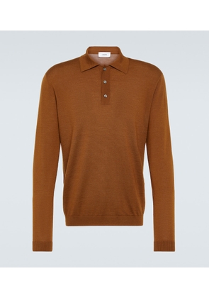 Lardini Wool, silk, and cashmere polo sweater