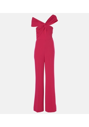 Roland Mouret Gathered cady wide-leg jumpsuit