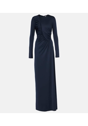 Victoria Beckham Asymmetric ruched jersey gown