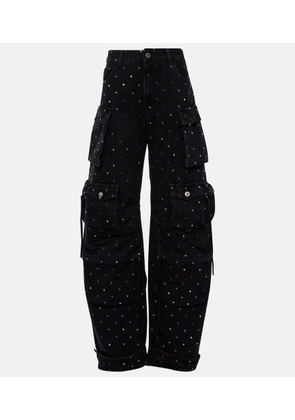 The Attico Fern studded high-rise cargo jeans