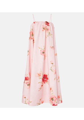 Zimmermann Lightburst Puff floral cotton midi dress