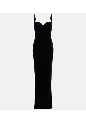 Balenciaga Velvet jersey bustier gown
