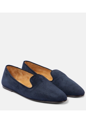 The Row Tippi suede slip-on loafers