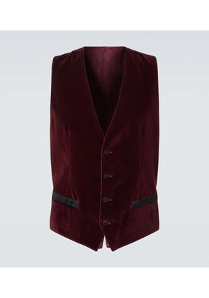 Dolce&Gabbana Cotton and silk velvet vest
