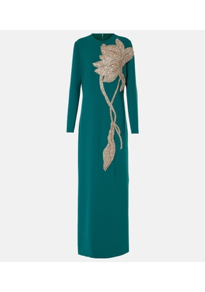 Costarellos Elea embellished crepe gown