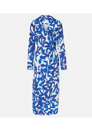 Dries Van Noten Printed wrap coat