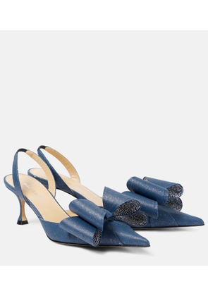 Mach & Mach Le Cadeau 65 denim slingback pumps