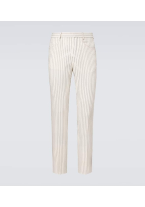 Tom Ford Dyllan pinstripe wool and silk suit pants