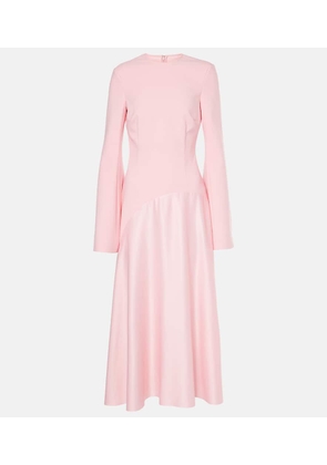 Solace London Gaia crepe and satin midi dress