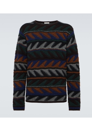 The Row Bakou intarsia cashmere and silk sweater
