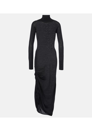 Alaia Draped wool turtleneck dress