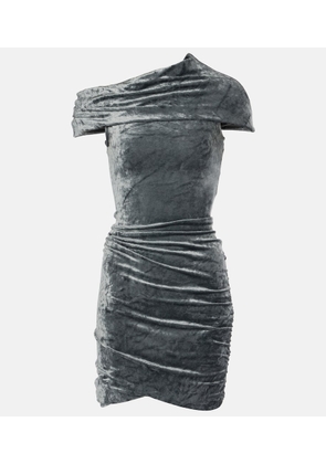 Rick Owens Lola draped velvet minidress
