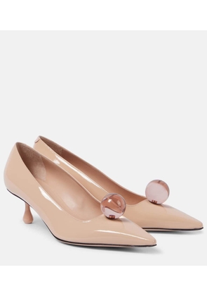 Jimmy Choo Orb 50 embellished patent leather pumps