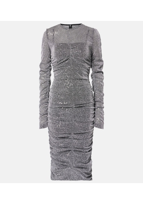 Dolce&Gabbana Sequined ruched midi dress