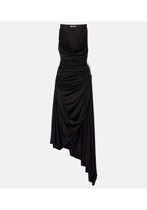 David Koma Asymmetric crystal-embellished gown