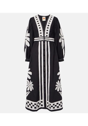 Farm Rio Nature printed cotton maxi dress