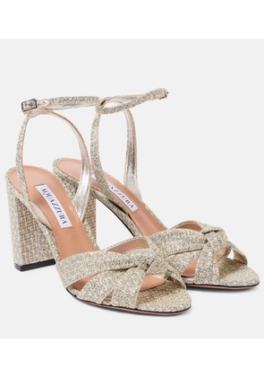 Aquazzura Nina 85 tweed sandals