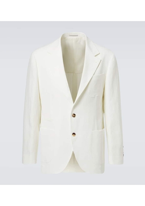 Brunello Cucinelli Single-breasted linen blazer