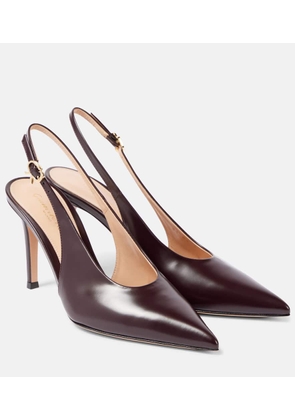 Gianvito Rossi Robbie 85 patent leather slingback pumps