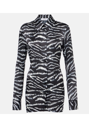 The Attico Zebra-print satin shirt