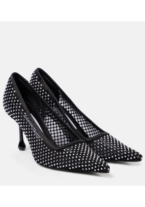 Jimmy Choo Ixia 80 embellished mesh pumps