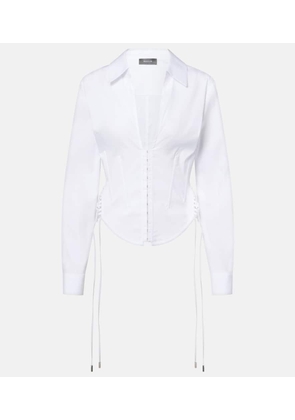 Mugler Cotton-blend bustier top