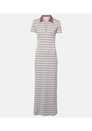 Faithfull Tiesse striped cotton maxi dress