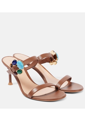 Gianvito Rossi 70 buckle-detail leather mules