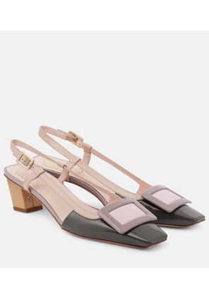 Roger Vivier Belle Vivier patent leather slingback pumps