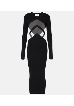 Jean Paul Gaultier Paneled jersey midi dress