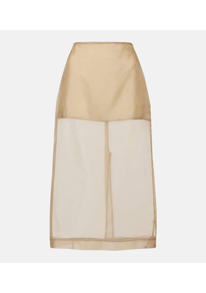 The Frankie Shop Peri silk-blend midi skirt