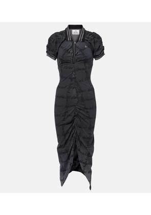 Vivienne Westwood Pulling gathered cotton pique midi dress