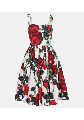 Dolce&Gabbana Floral cotton poplin midi dress